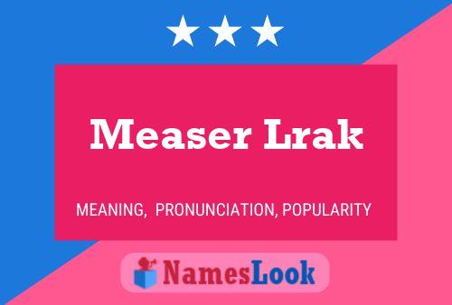 Measer Lrak Name Poster