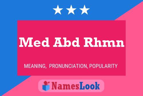 Med Abd Rhmn Name Poster