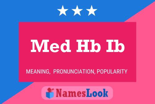 Med Hb Ib Name Poster