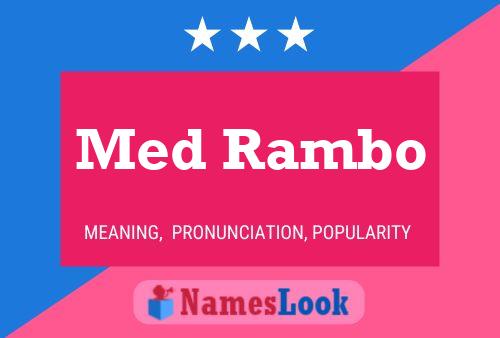 Med Rambo Name Poster