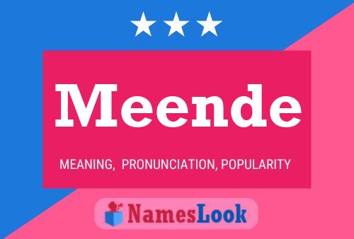 Meende Name Poster