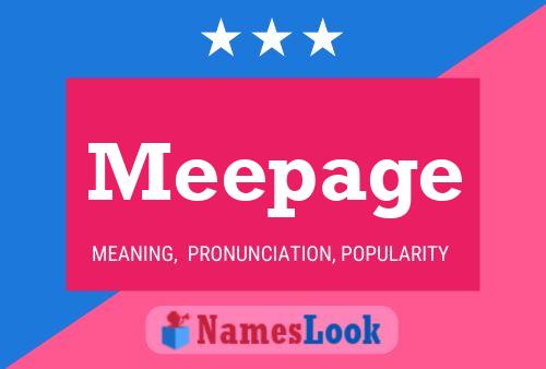 Meepage Name Poster