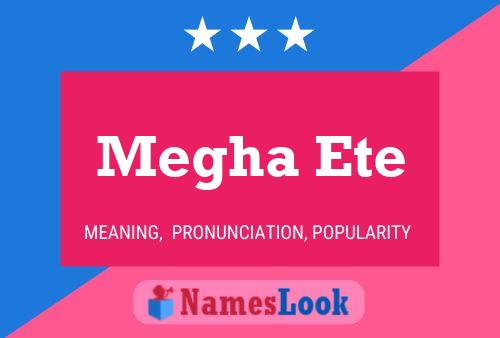 Megha Ete Name Poster