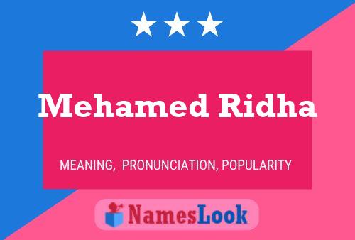 Mehamed Ridha Name Poster