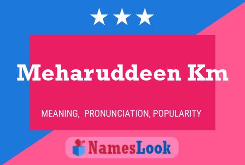 Meharuddeen Km Name Poster