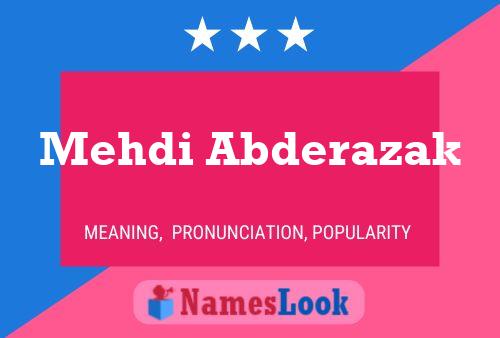 Mehdi Abderazak Name Poster