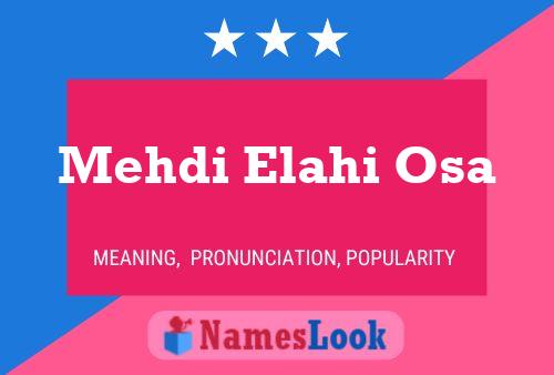 Mehdi Elahi Osa Name Poster