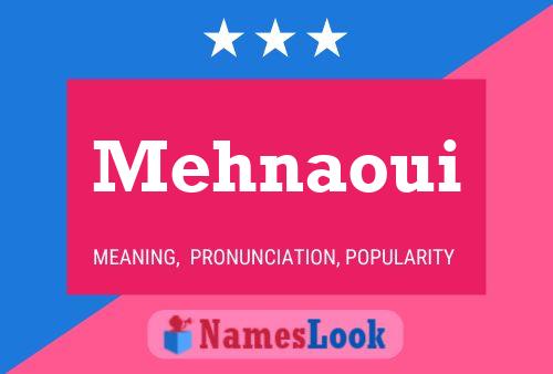 Mehnaoui Name Poster