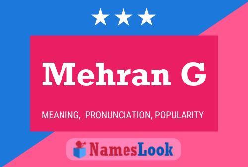 Mehran G Name Poster