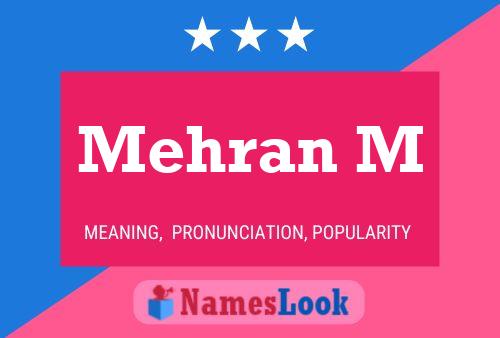 Mehran M Name Poster