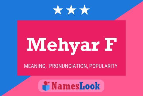 Mehyar F Name Poster