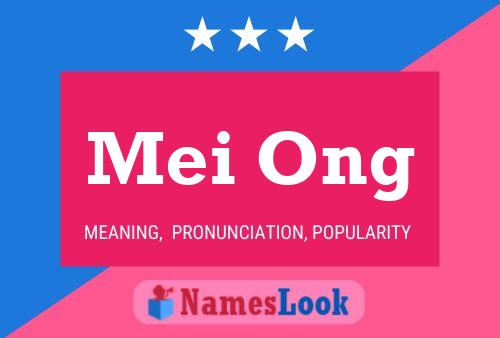 Mei Ong Name Poster