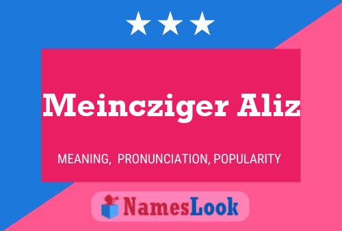 Meincziger Aliz Name Poster