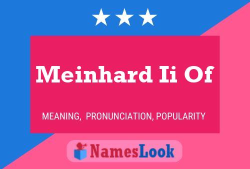 Meinhard Ii Of Name Poster