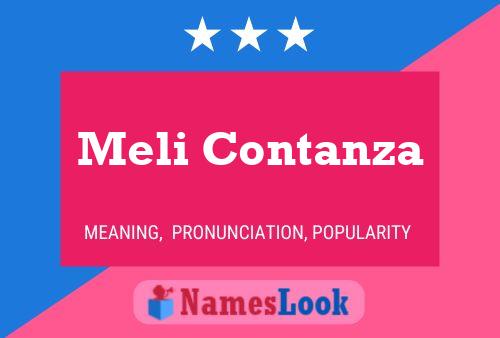 Meli Contanza Name Poster