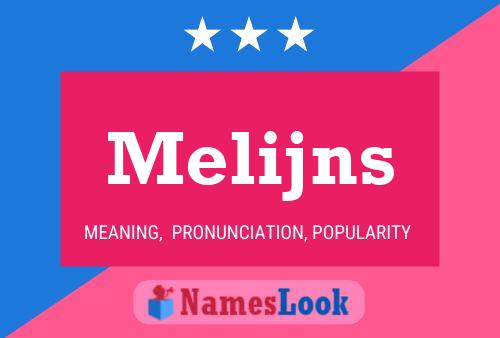 Melijns Name Poster