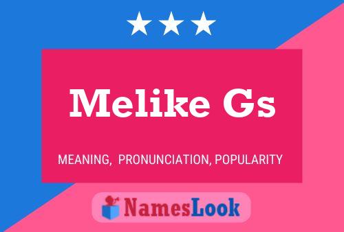 Melike Gs Name Poster