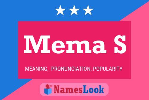 Mema S Name Poster