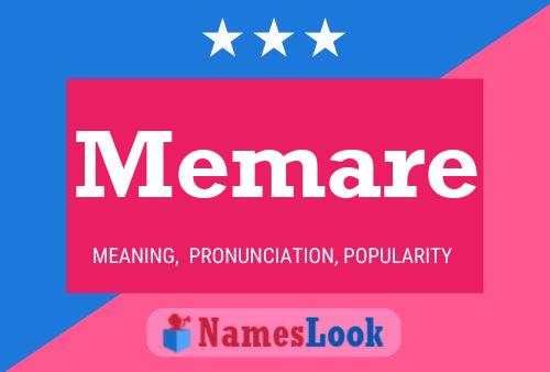 Memare Name Poster