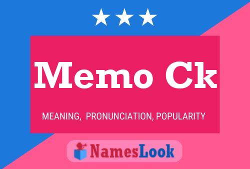 Memo Ck Name Poster