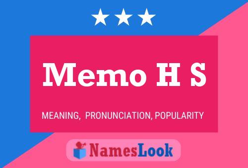 Memo H S Name Poster