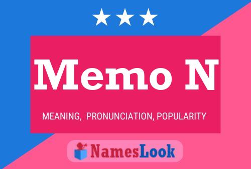 Memo N Name Poster