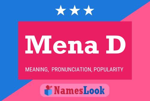 Mena D Name Poster