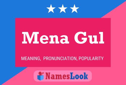 Mena Gul Name Poster