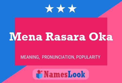 Mena Rasara Oka Name Poster