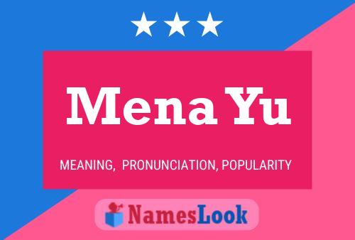 Mena Yu Name Poster