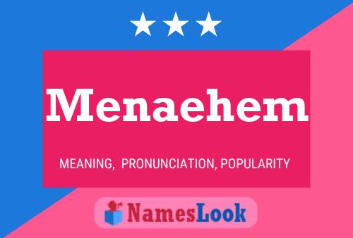 Menaehem Name Poster