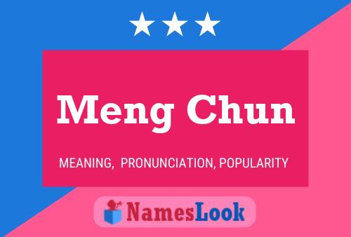 Meng Chun Name Poster