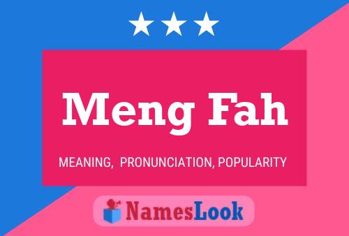 Meng Fah Name Poster