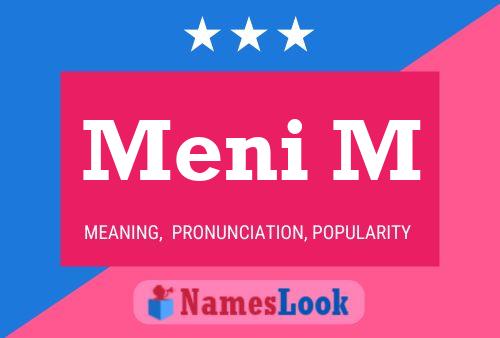 Meni M Name Poster