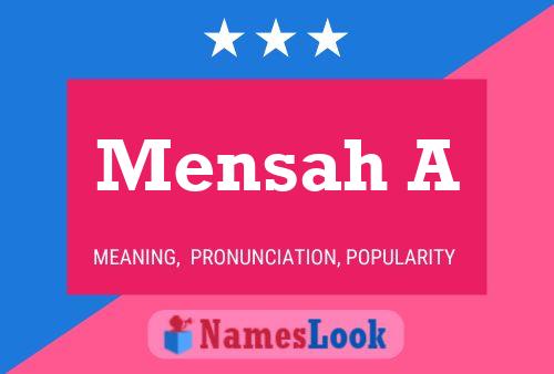 Mensah A Name Poster