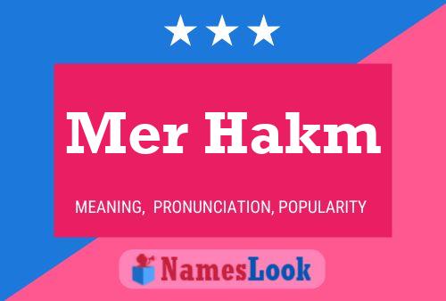 Mer Hakm Name Poster