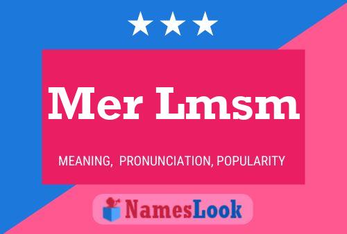 Mer Lmsm Name Poster