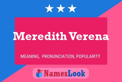 Meredith Verena Name Poster