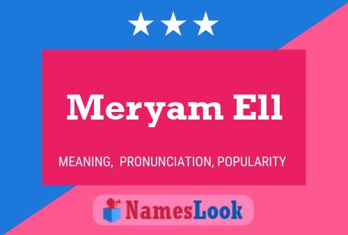 Meryam Ell Name Poster