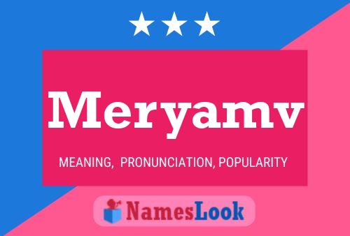 Meryamv Name Poster