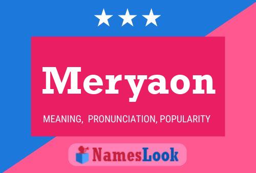 Meryaon Name Poster