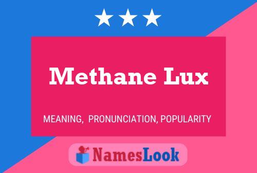 Methane Lux Name Poster