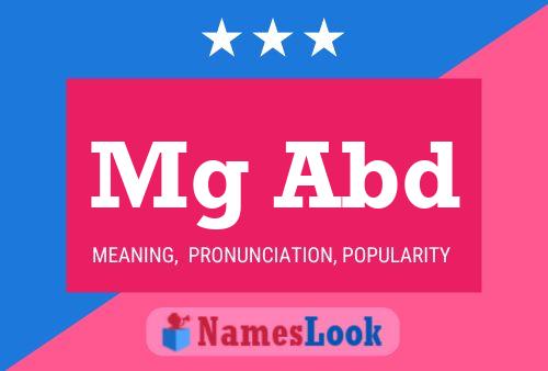 Mg Abd Name Poster