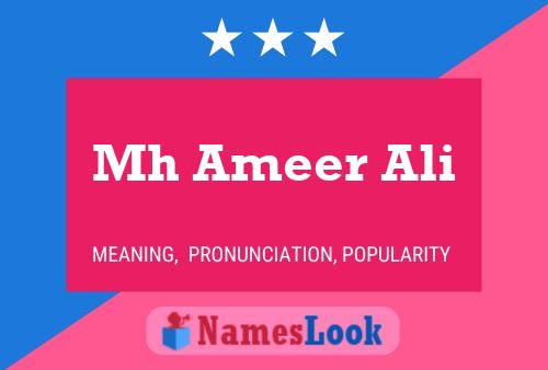 Mh Ameer Ali Name Poster