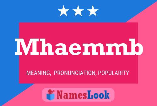 Mhaemmb Name Poster