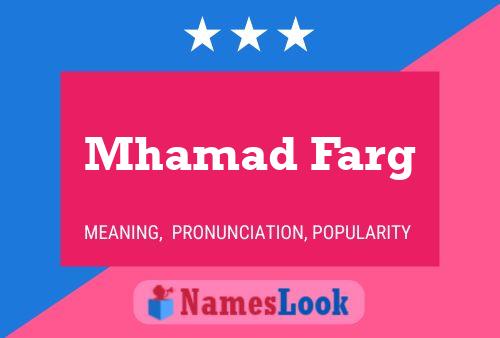 Mhamad Farg Name Poster