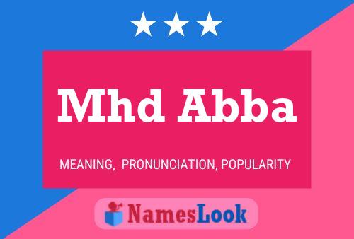 Mhd Abba Name Poster