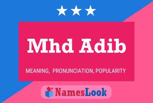 Mhd Adib Name Poster