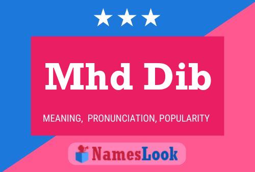 Mhd Dib Name Poster