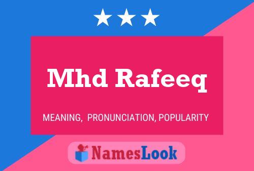 Mhd Rafeeq Name Poster